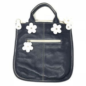 Vintage Vera Pelle Soft Leather Purse Satchel Blue